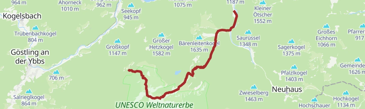 Route map: Haute Route 8. Etappe: Langau